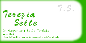 terezia selle business card